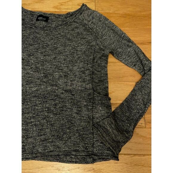 Zara knit, women's grey long sleeve casual sweater with side pockets size small - Picture 2 of 7